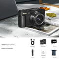 4K 64MP Vlog Camera  WiFi & Selfie Flip Screen